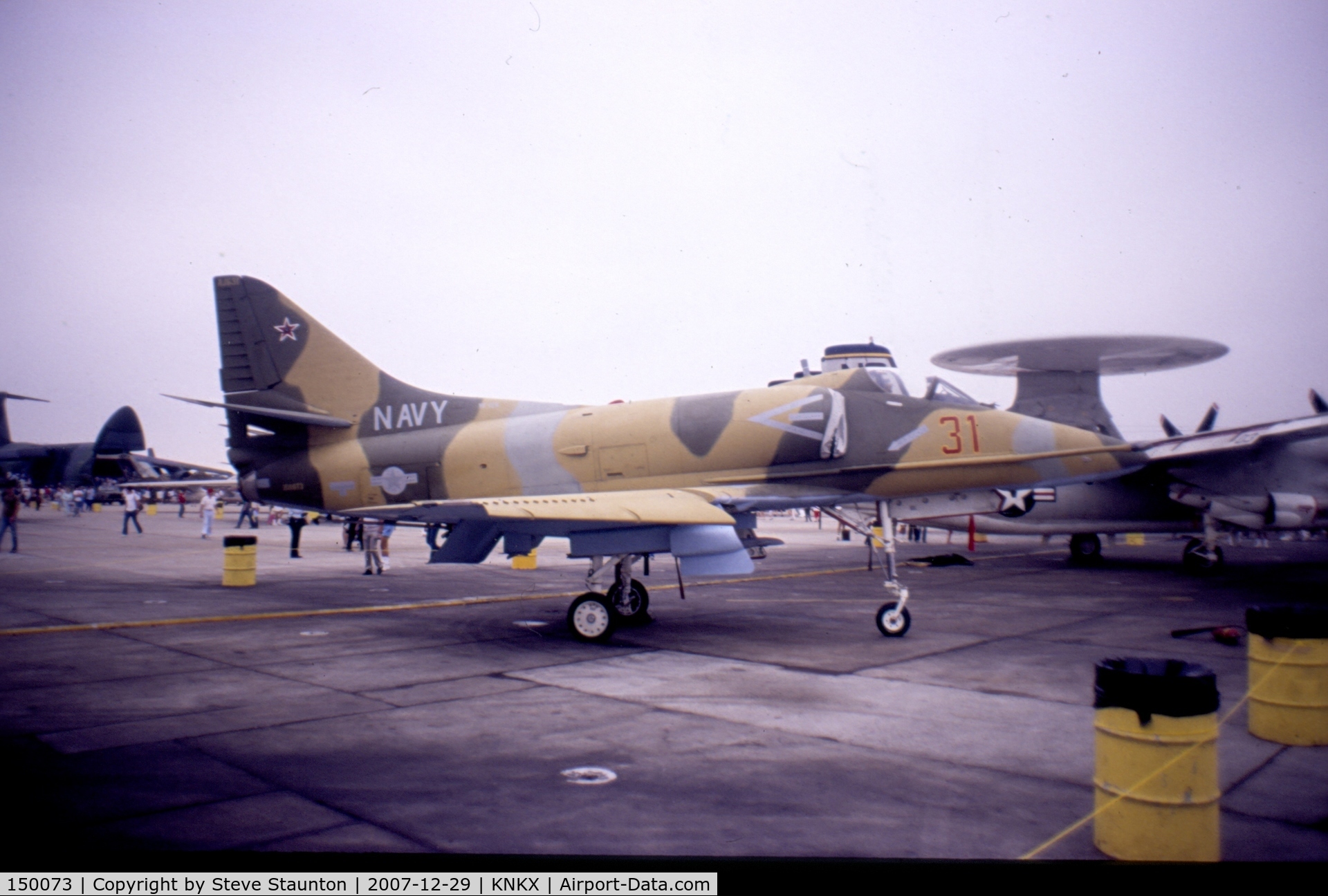150073, Douglas A-4E Skyhawk C/N 13126, Taken at NAS Miramar Airshow in 1988 (scan of a slide)
