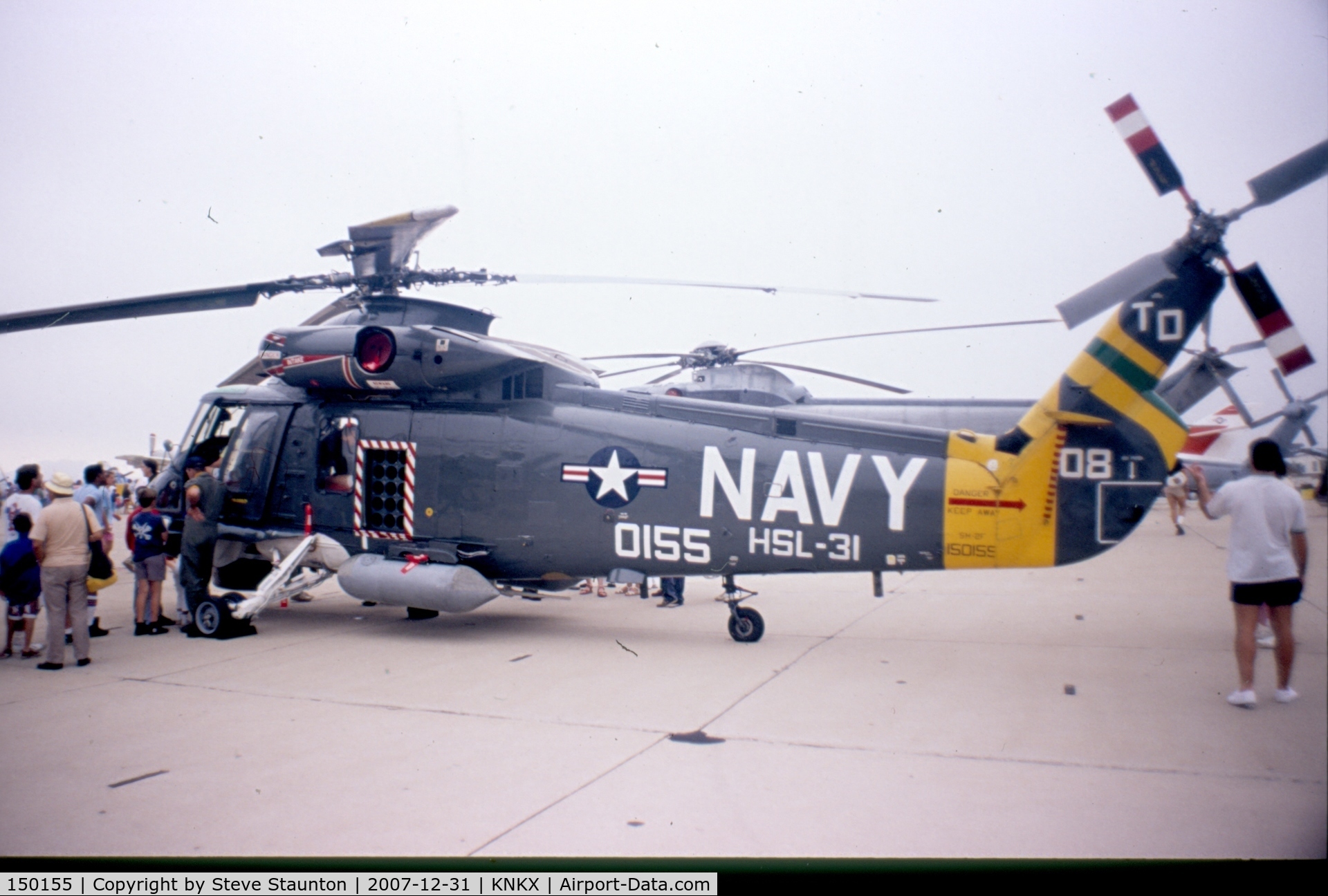 150155, Kaman SH-2F Seasprite C/N 105, Taken at NAS Miramar Airshow in 1988 (scan of a slide)