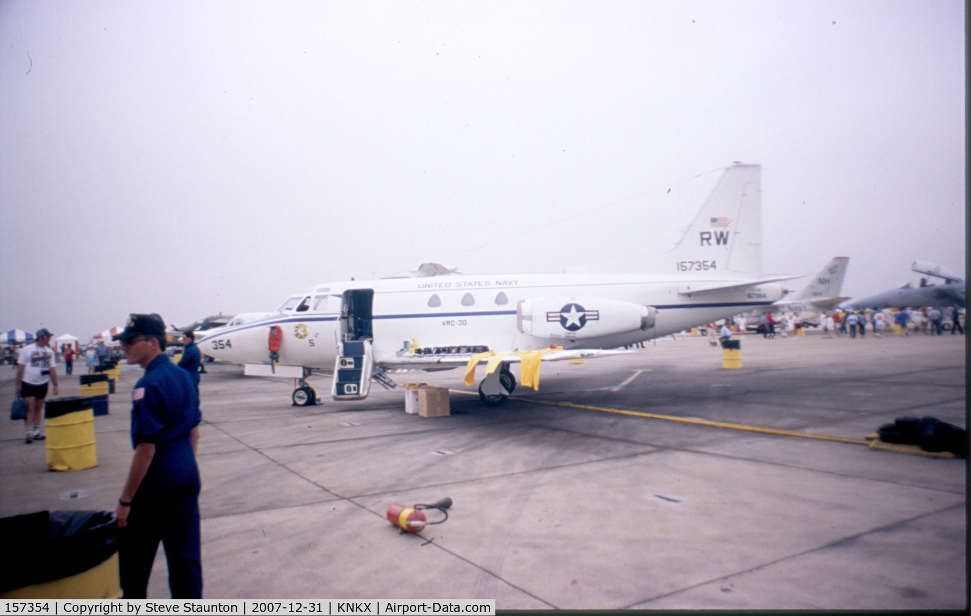 157354, North American Rockwell CT-39E Sabreliner C/N 282-85, Taken at NAS Miramar Airshow in 1988 (scan of a slide)