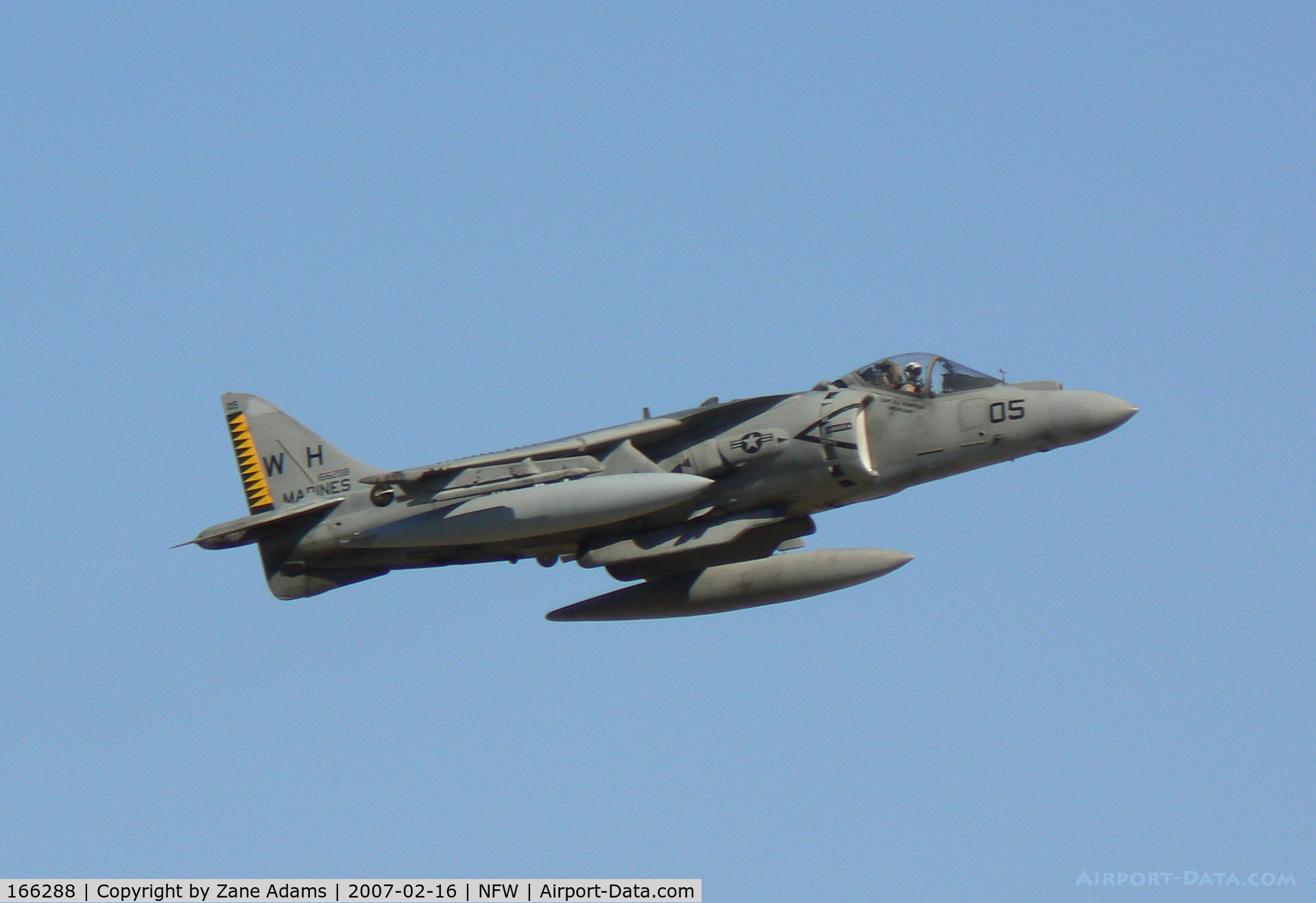 166288, Boeing AV-8B+(R)-25-MC C/N 336, Formely BuNo. 163678 last of the AV-8B Oscar Program remanufacture of Harriers from day strike aircraft to night attack RADAR aircraft.