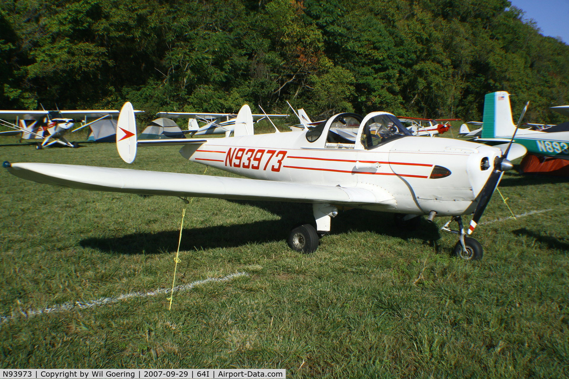 N93973, 1946 Erco 415C Ercoupe C/N 1296, Lee Bottom Fly-in 2007