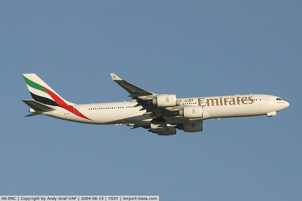 A6-ERC, 2003 Airbus A340-541 C/N 485, Emirates A340-500
