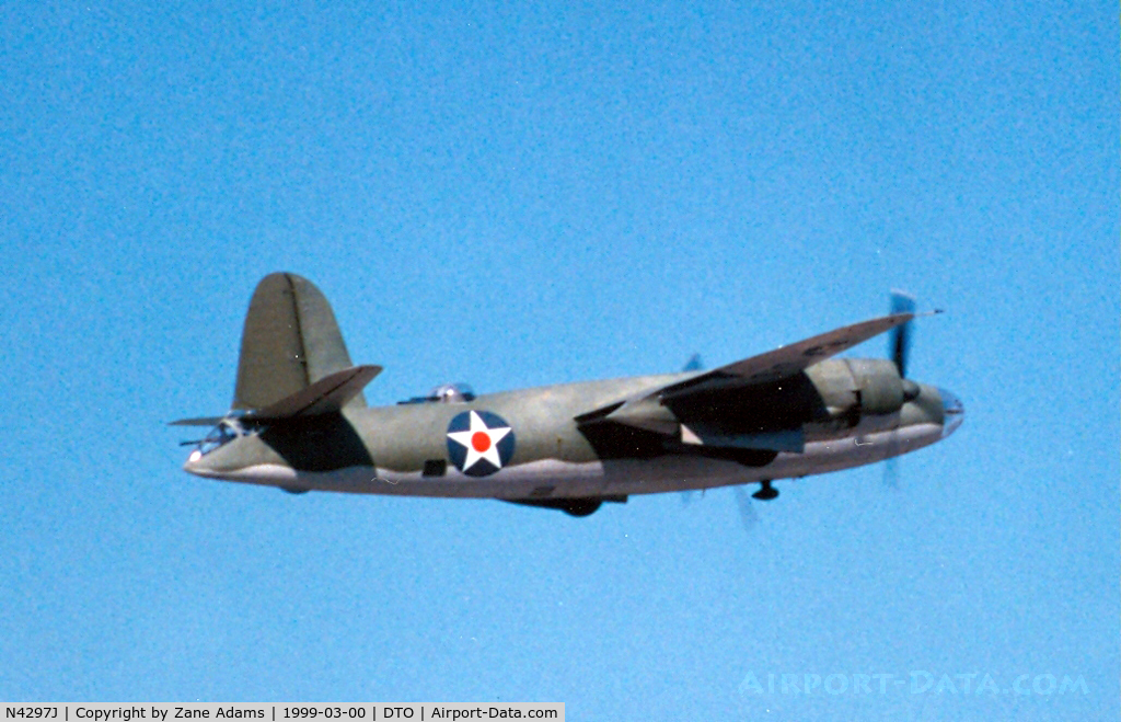 N4297J, 1940 Martin B-26 Marauder C/N 40-1464, At Denton TX overnight stop on cross country delivery flight by Kermit Weeks