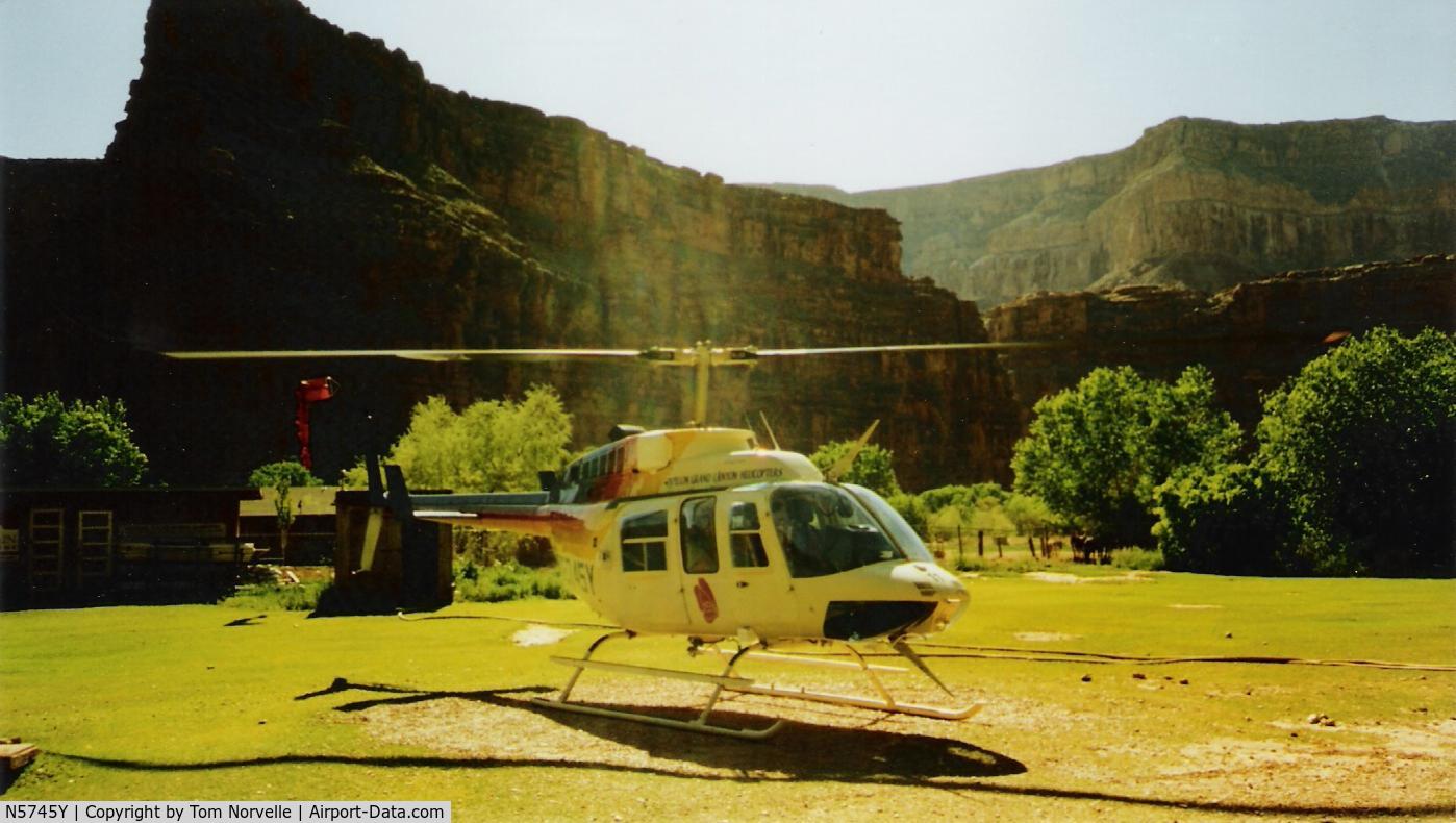 N5745Y, 1980 Bell 206L-1 LongRanger II C/N 45531, Havasupai Reservation, Grand Canyon.