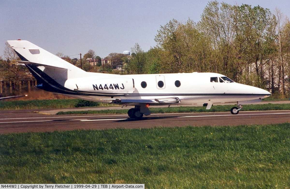 N444WJ, 1975 Dassault Falcon 10 C/N 64, Falcon 10 waiting to depart TEB in 1999 - aircraft now WFU
