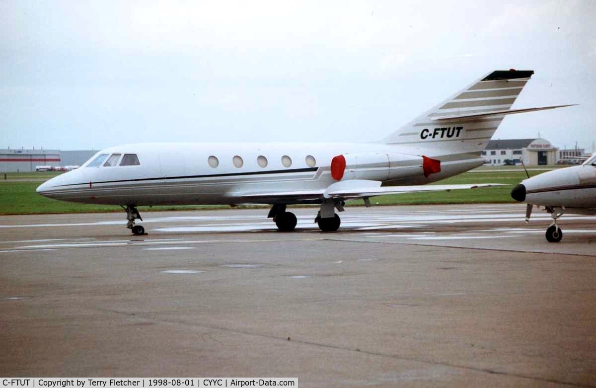 C-FTUT, 1965 Dassault Falcon 20 C/N 21, These marks were previously worn by a Falcon 20 pictured here at Calgary in 1998   - the aircraft is now registered N50446