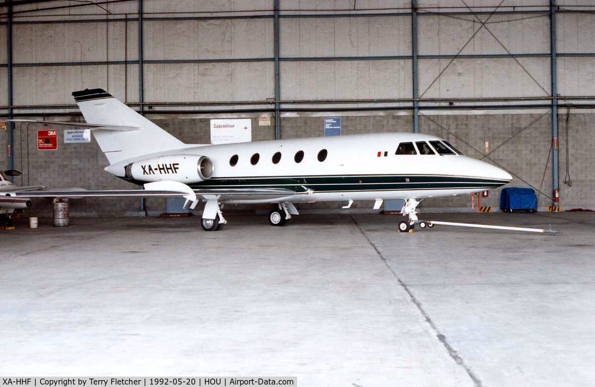 XA-HHF, Dassault Falcon 20 C/N 327, Mexican Falcon 20 at Houston Hobby in 1992