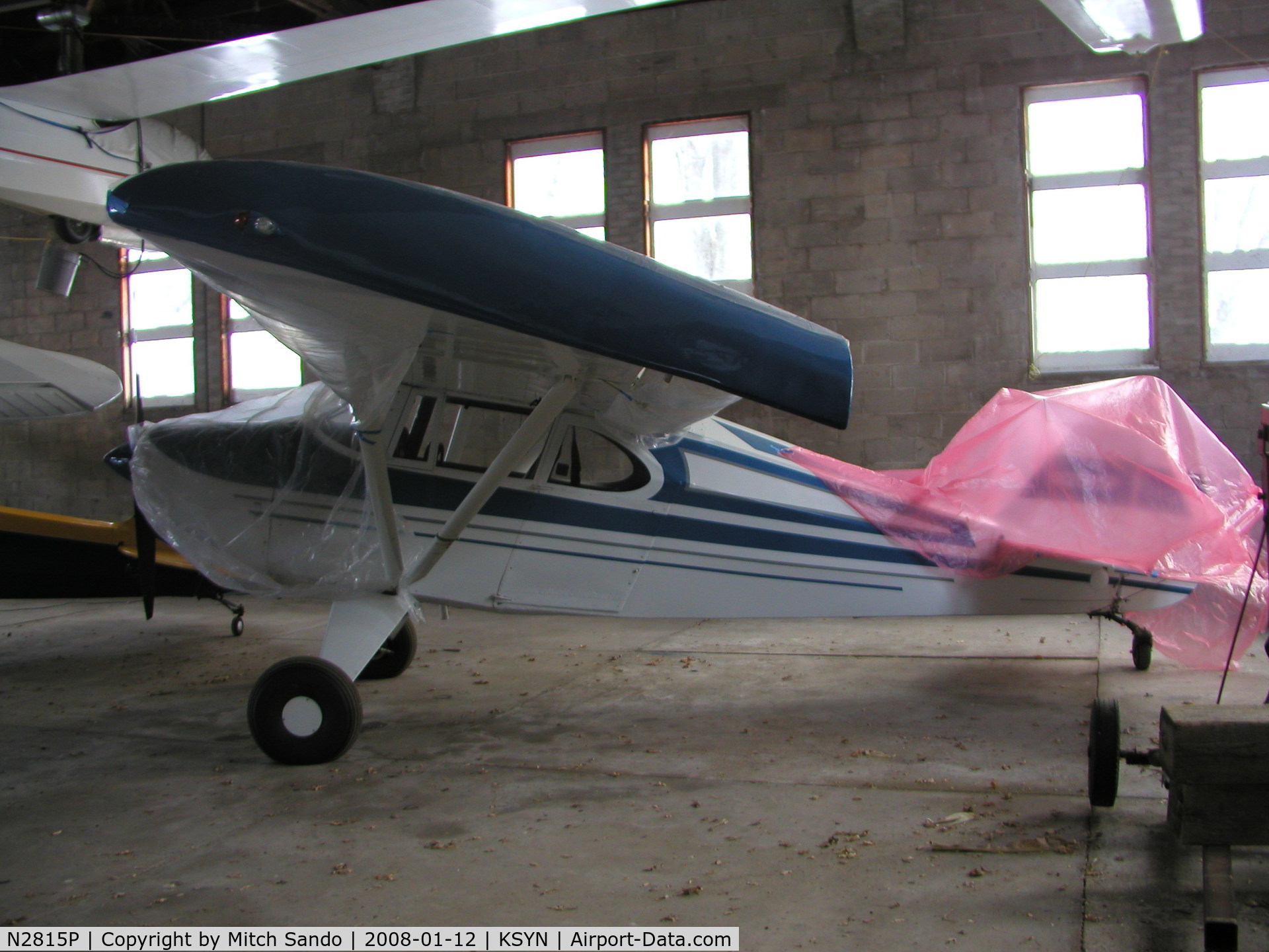 N2815P, 1955 Piper PA-22-150 C/N 22-3108, Parked inside the main hangar at Stanton.