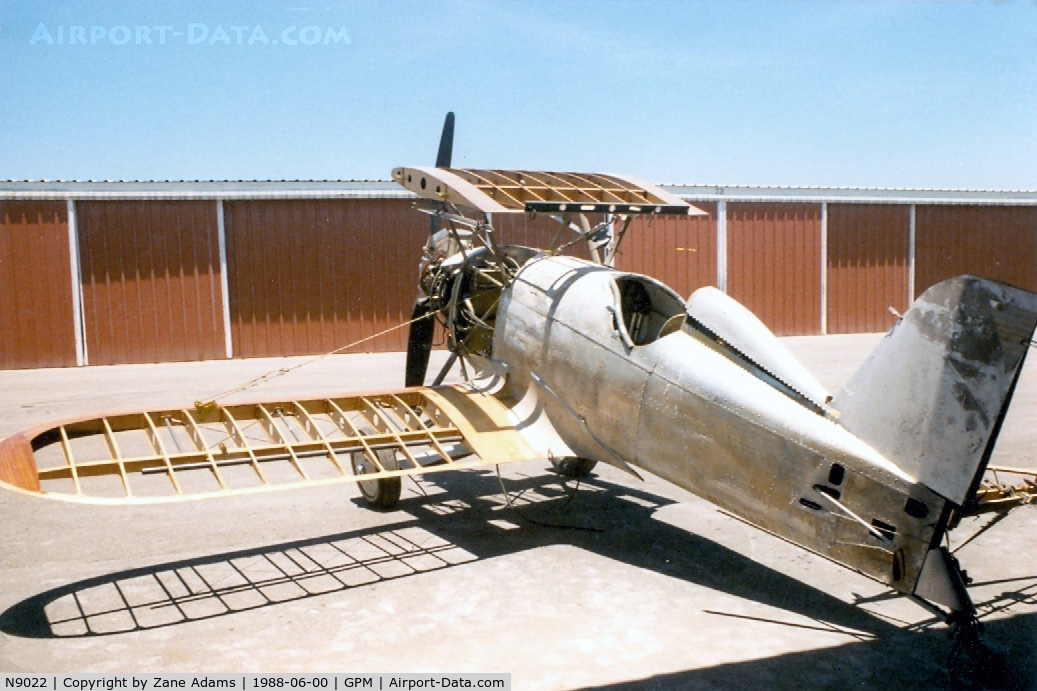 N9022, Boeing-morel F4B4 C/N 9022, Doc Morel's Boeing F4B4 under rebuild at Grand Prairie 1988