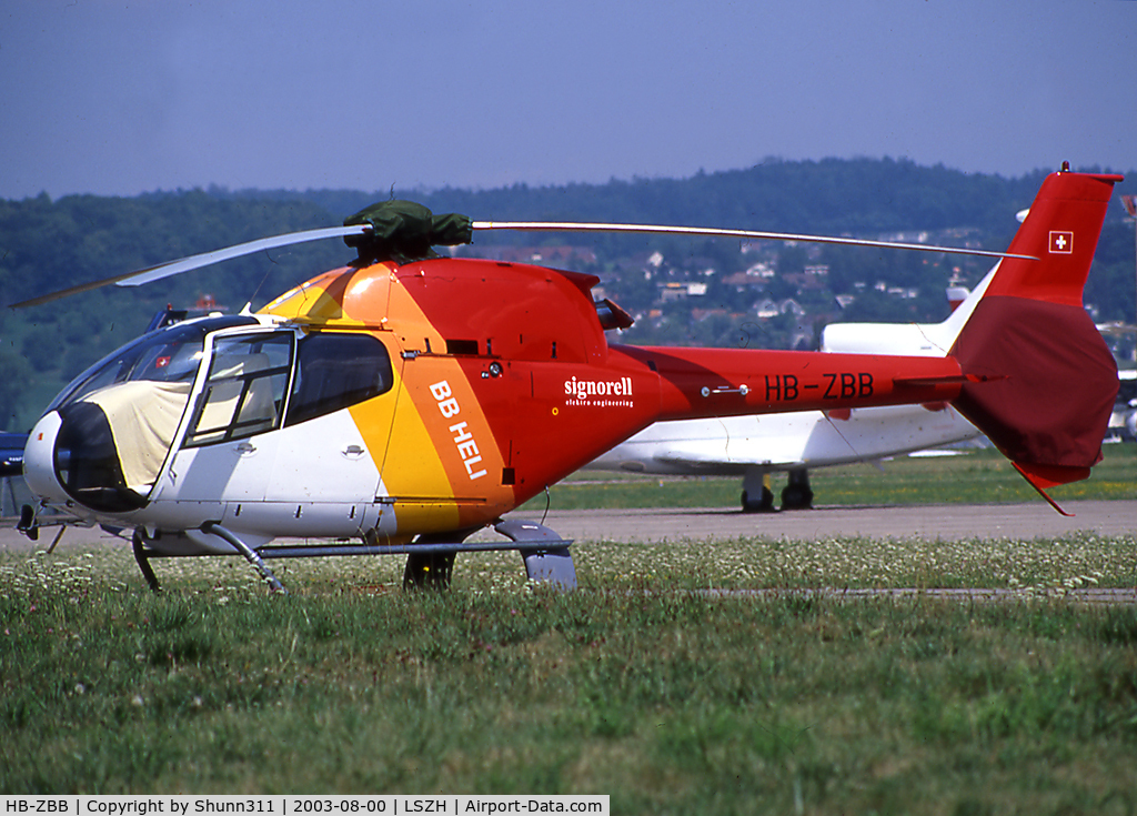 HB-ZBB, Eurocopter EC-120B Colibri C/N 1067, Parked at its home base...