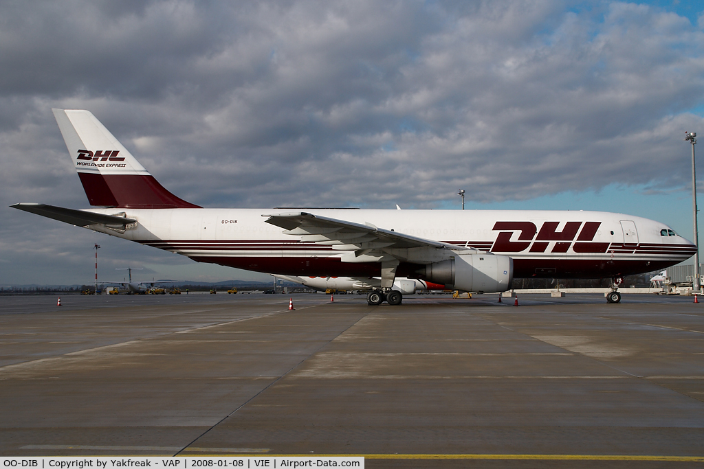 OO-DIB, 1983 Airbus A300B4-203(F) C/N 274, European Air Transport Airbus A300 in DHL colors