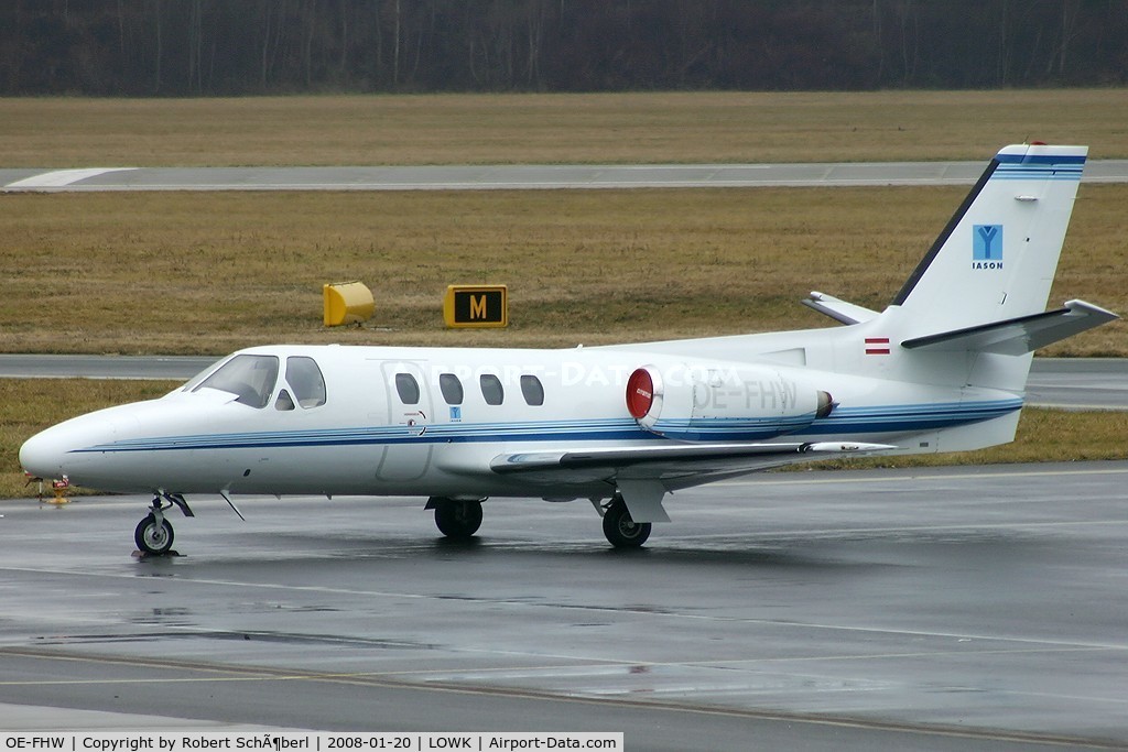 OE-FHW, 1979 Cessna 501 Citation I SP C/N 501-0121, parked on the business-apron in LOWK