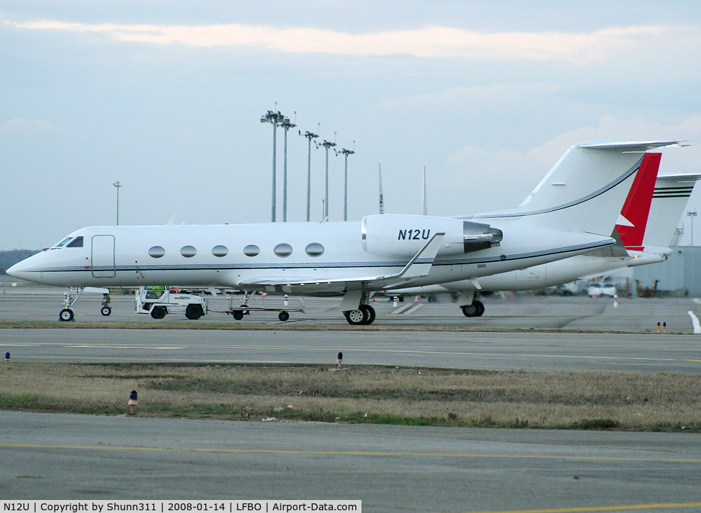 N12U, 1989 Gulfstream Aerospace Gulfstream IV C/N 1112, Parked at the General Aviation apron