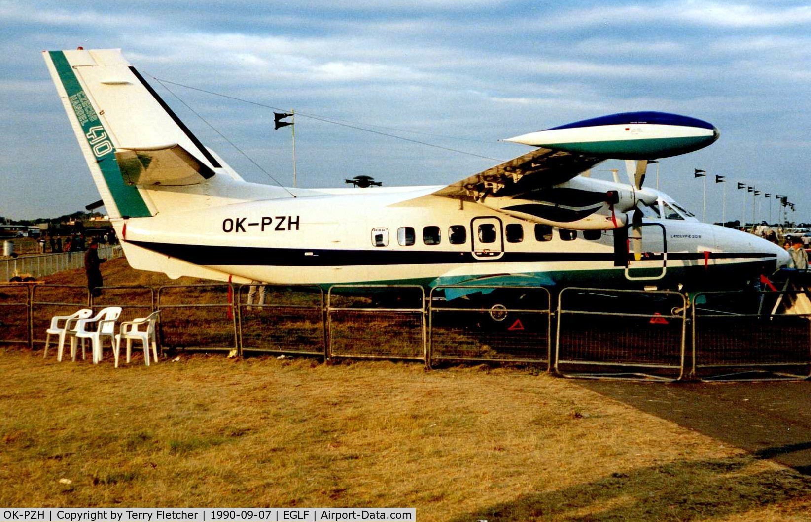 OK-PZH, Let L410 C/N 1334, Let410 displayed at Farnborough Show in 1990