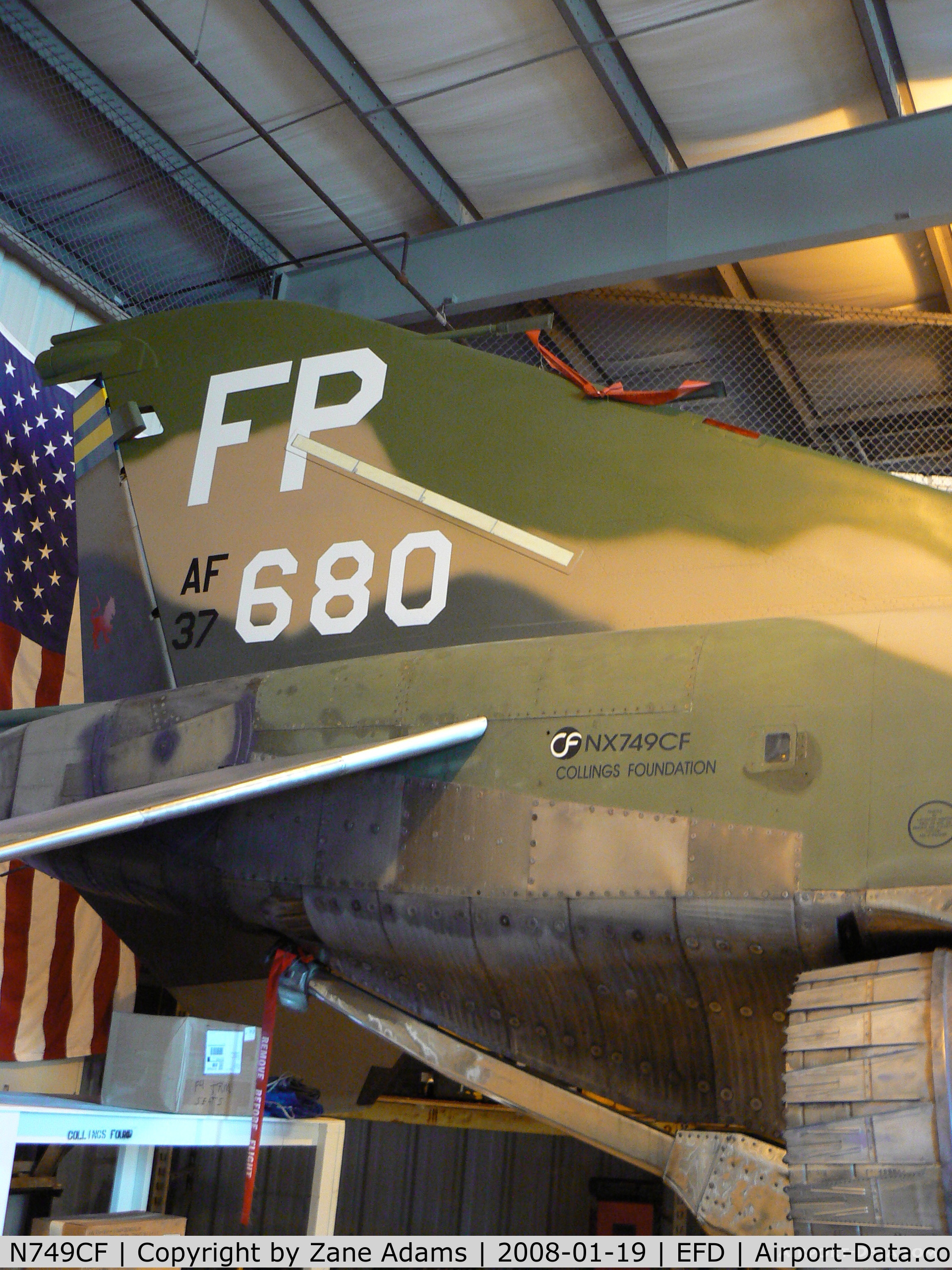 N749CF, 1965 McDonnell F-4D Phantom II C/N 1813 (65-0749), Collings Foundation F-4D in the hanger at Ellington Field