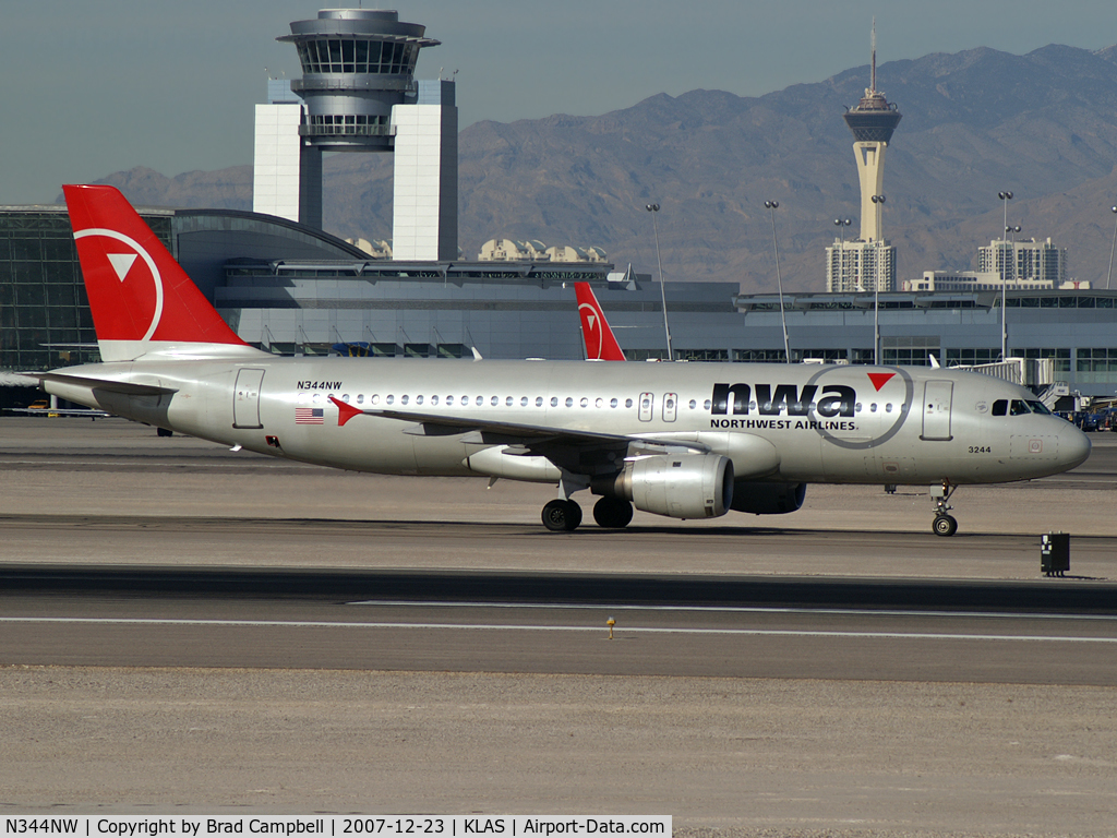 N344NW, 1993 Airbus A320-212 C/N 388, Northwest Airlines / 1992 Airbus Industrie A320-212