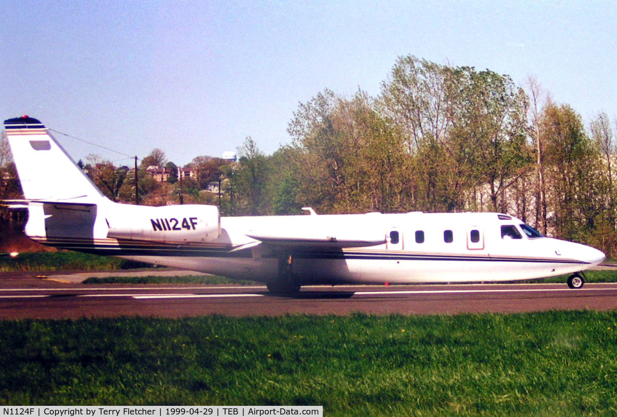 N1124F, 1980 Israel Aircraft Industries IAI-1124 Westwind C/N 281, These marks were previously worn by a Westwind - pictured about to depart Teterboro in 1999