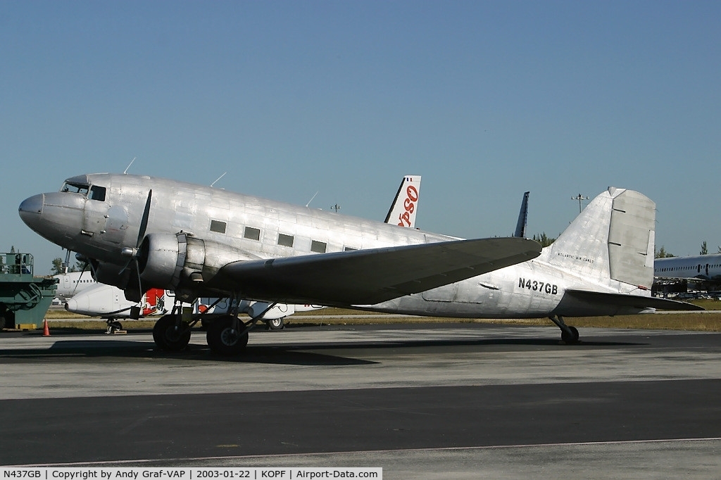 N437GB, 1944 Douglas DC3C-S1C3G (C-47A) C/N 19999, Atlantic Air Cargo DC3
