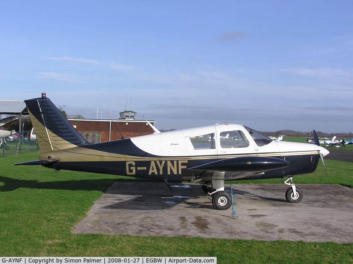 G-AYNF, 1970 Piper PA-28-140 Cherokee C/N 28-26778, PA-28 at its home base of Wellesbourne