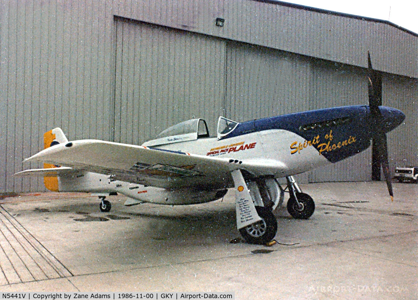 N5441V, 1961 North American F-51D Mustang C/N 45-11582, Spirit of Phoenix racing colors - At Arlington Municipal