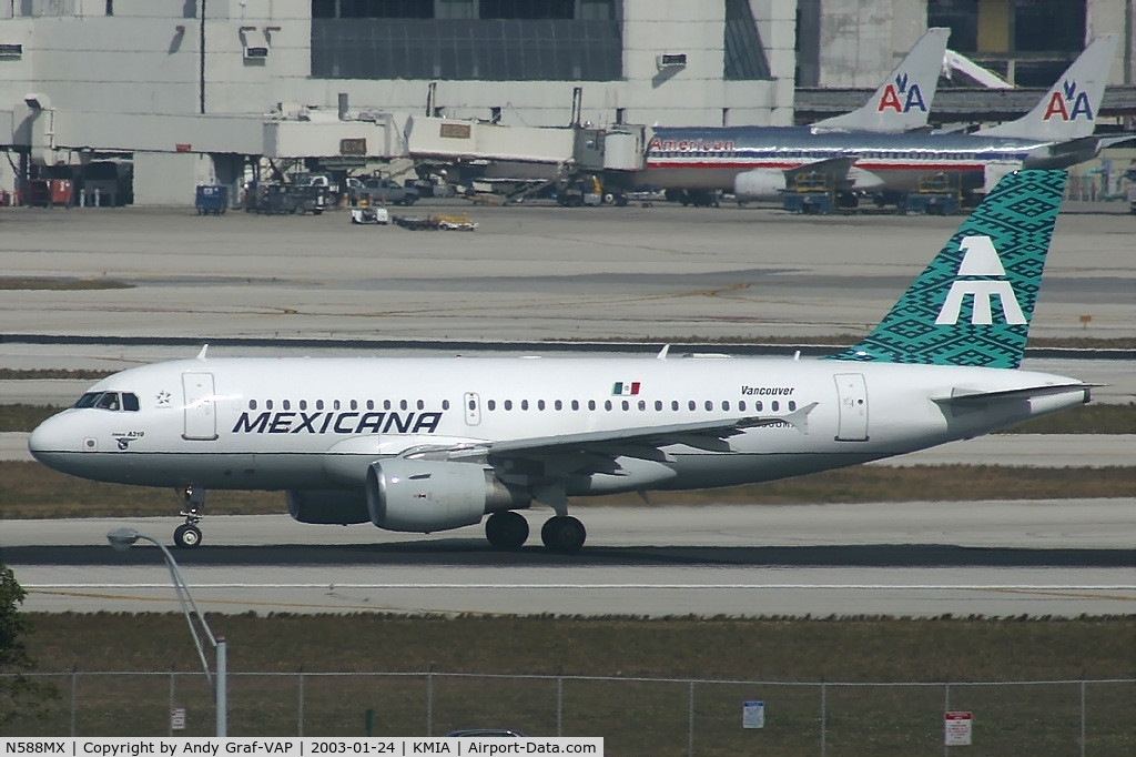 N588MX, 1996 Airbus A319-112 C/N 588, Mexicana A319