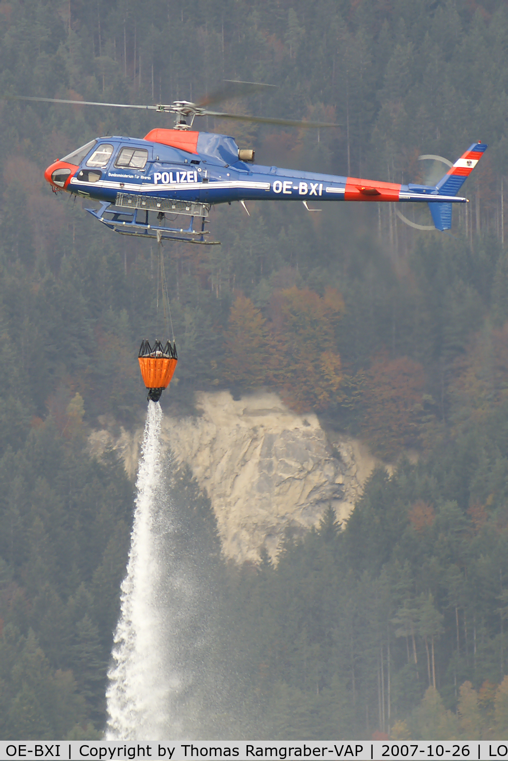 OE-BXI, Aerospatiale AS-350B-1 Ecureuil C/N 1899, Austria - Ministry of Interior Eurocopter AS355