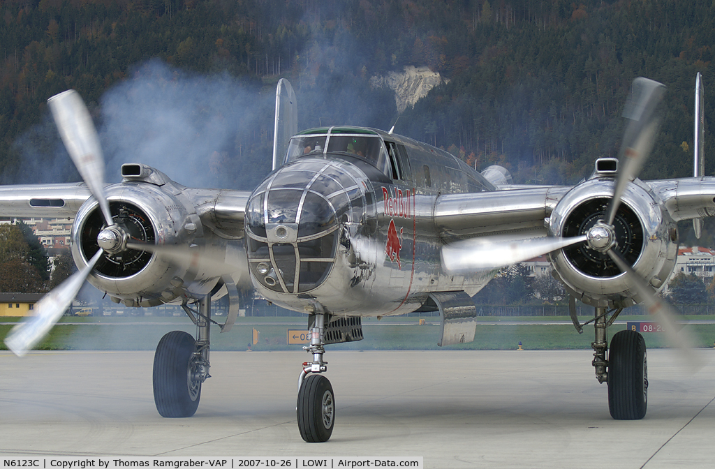 N6123C, 1945 North American B-25J-30-NC Mitchell Mitchell C/N 108-47647, Red Bull (The Flying Bulls) North American B25 Mitchell