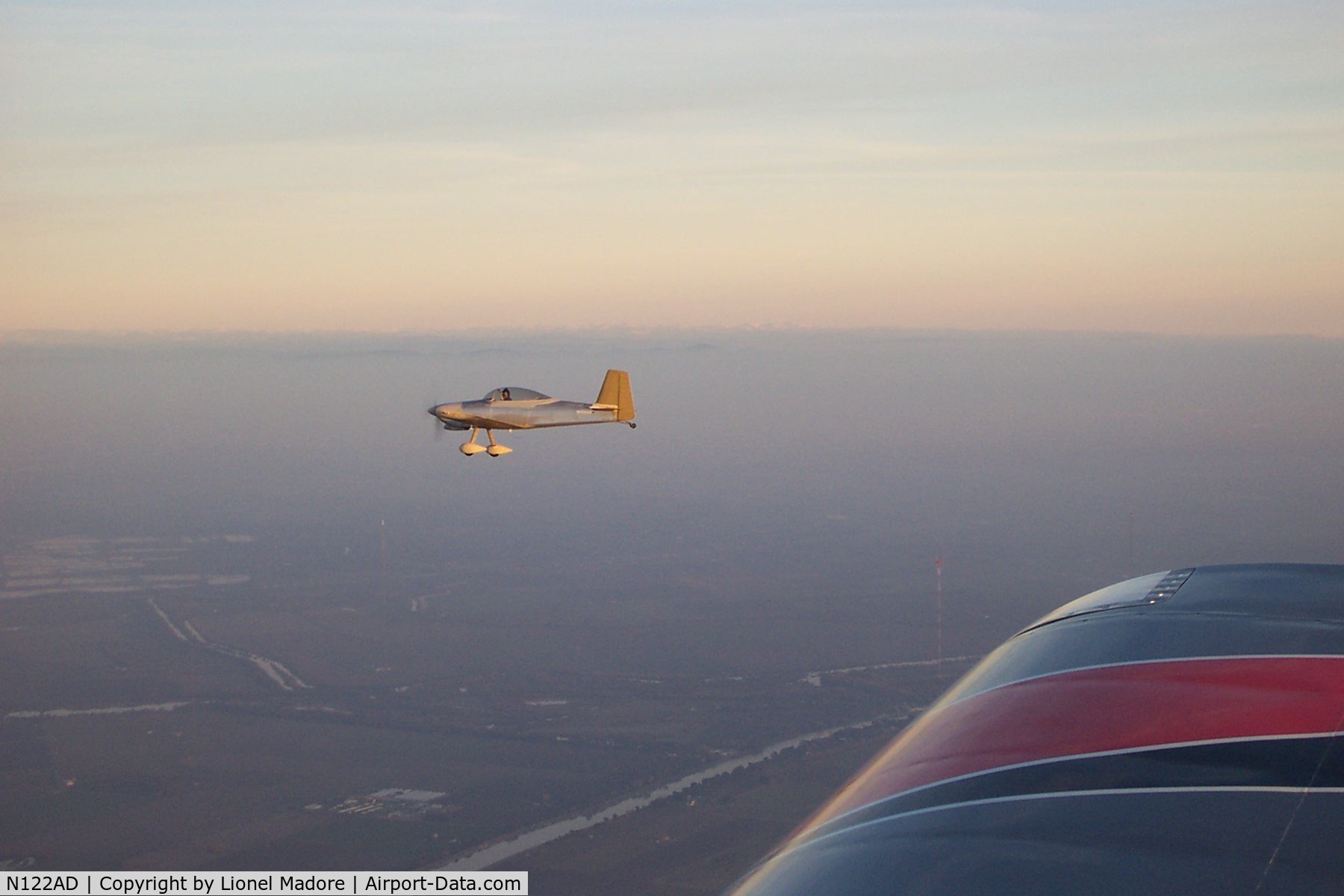 N122AD, 2005 Vans RV-8 C/N 81308, Rv-8 over Rio Vista, CA