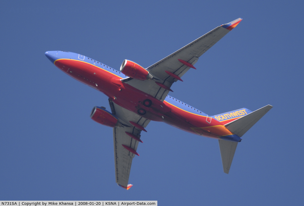 N731SA, 1999 Boeing 737-7H4 C/N 27863, Southwest B737-7H4 lifting off on a gorgeous day.