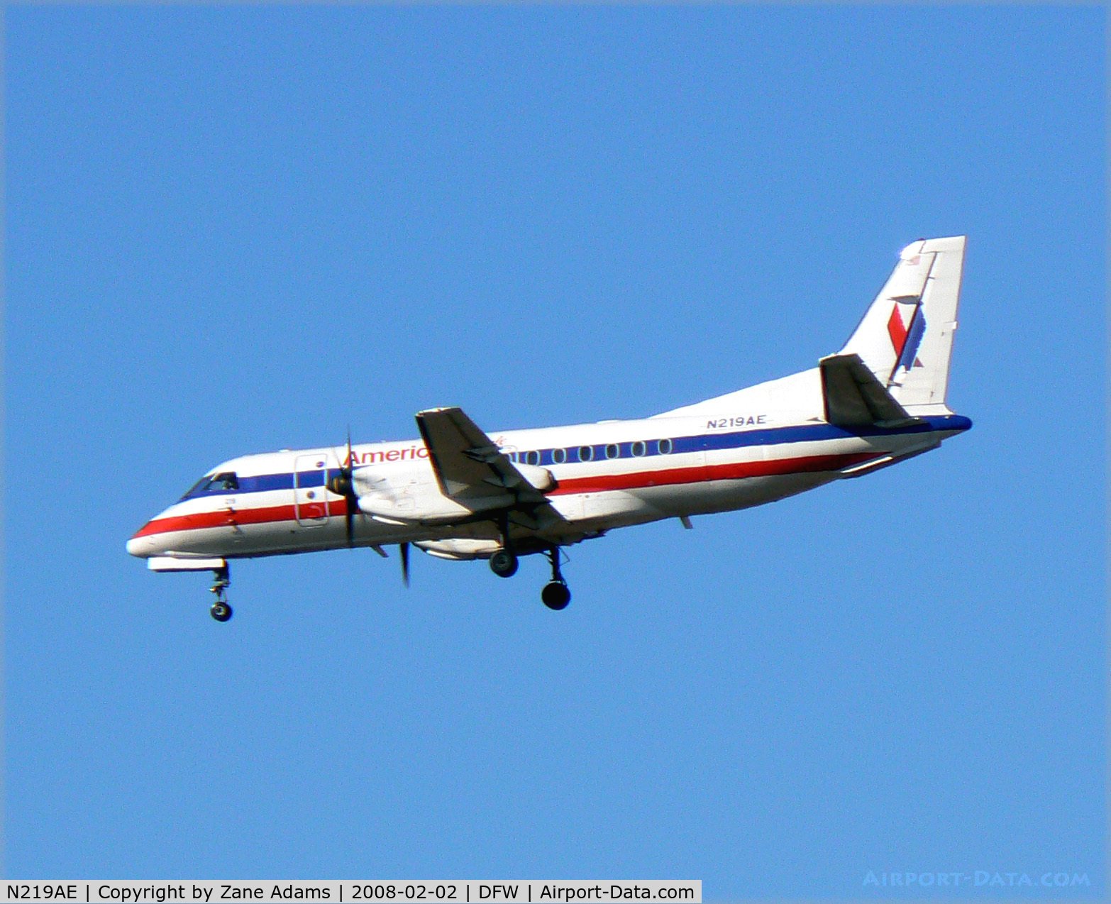 N219AE, 1990 Saab 340B C/N 340B-219, American Eagle at DFW