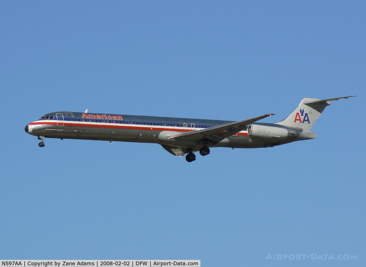 N597AA, 1992 McDonnell Douglas MD-83 (DC-9-83) C/N 53287, American Airlines at DFW