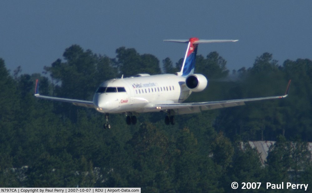 N797CA, 1999 Bombardier CRJ-100ER (CL-600-2B19) C/N 7344, Almost there...