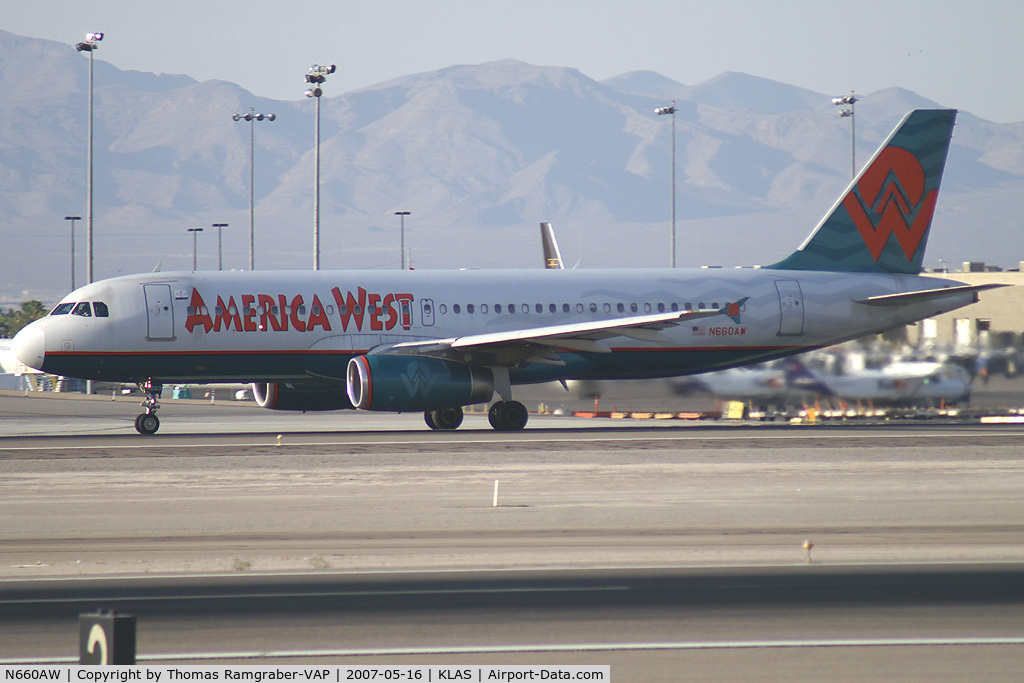 N660AW, 2000 Airbus A320-232 C/N 1234, America West Airlines Airbus A320