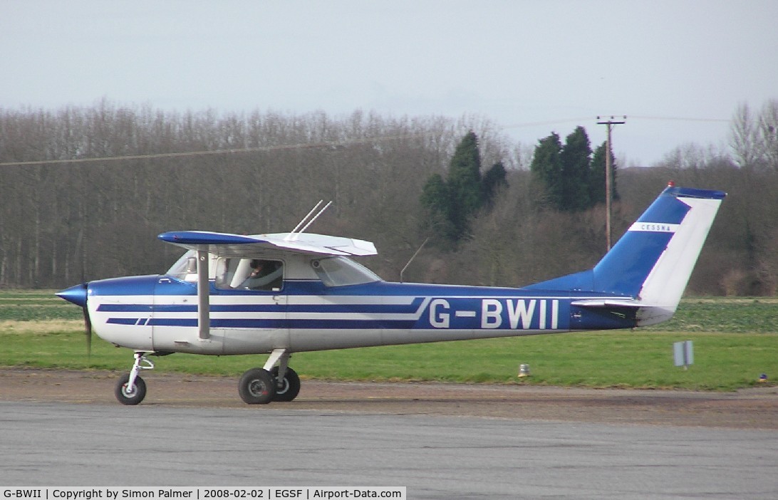G-BWII, 1966 Cessna 150G C/N 150-65308, Cessna 150 about to depart Conington
