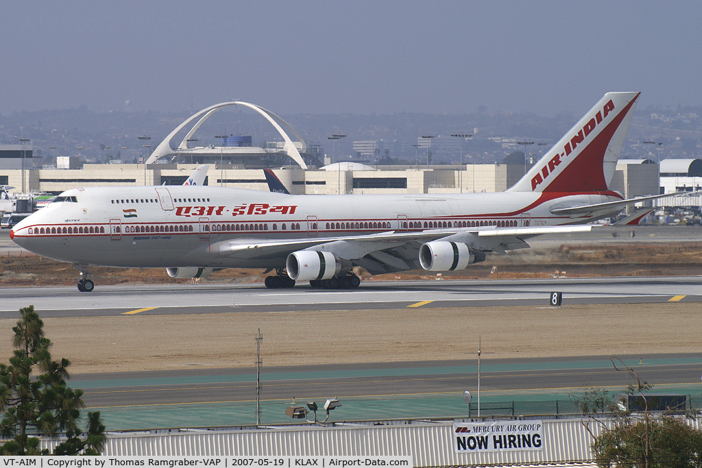 VT-AIM, 1991 Boeing 747-433 C/N 25074, Air India Boeing 747-400