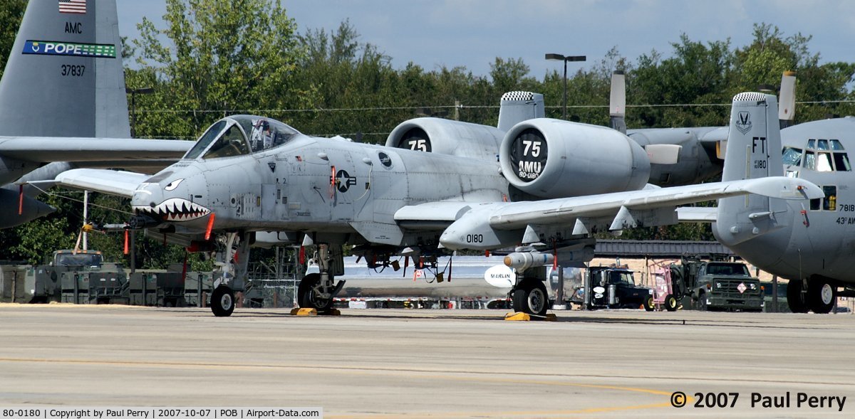 80-0180, 1980 Fairchild Republic A-10A Thunderbolt II C/N A10-0530, Loaded for training, CAP-9, captive AGM-65, and TERs with BDU-33s on them