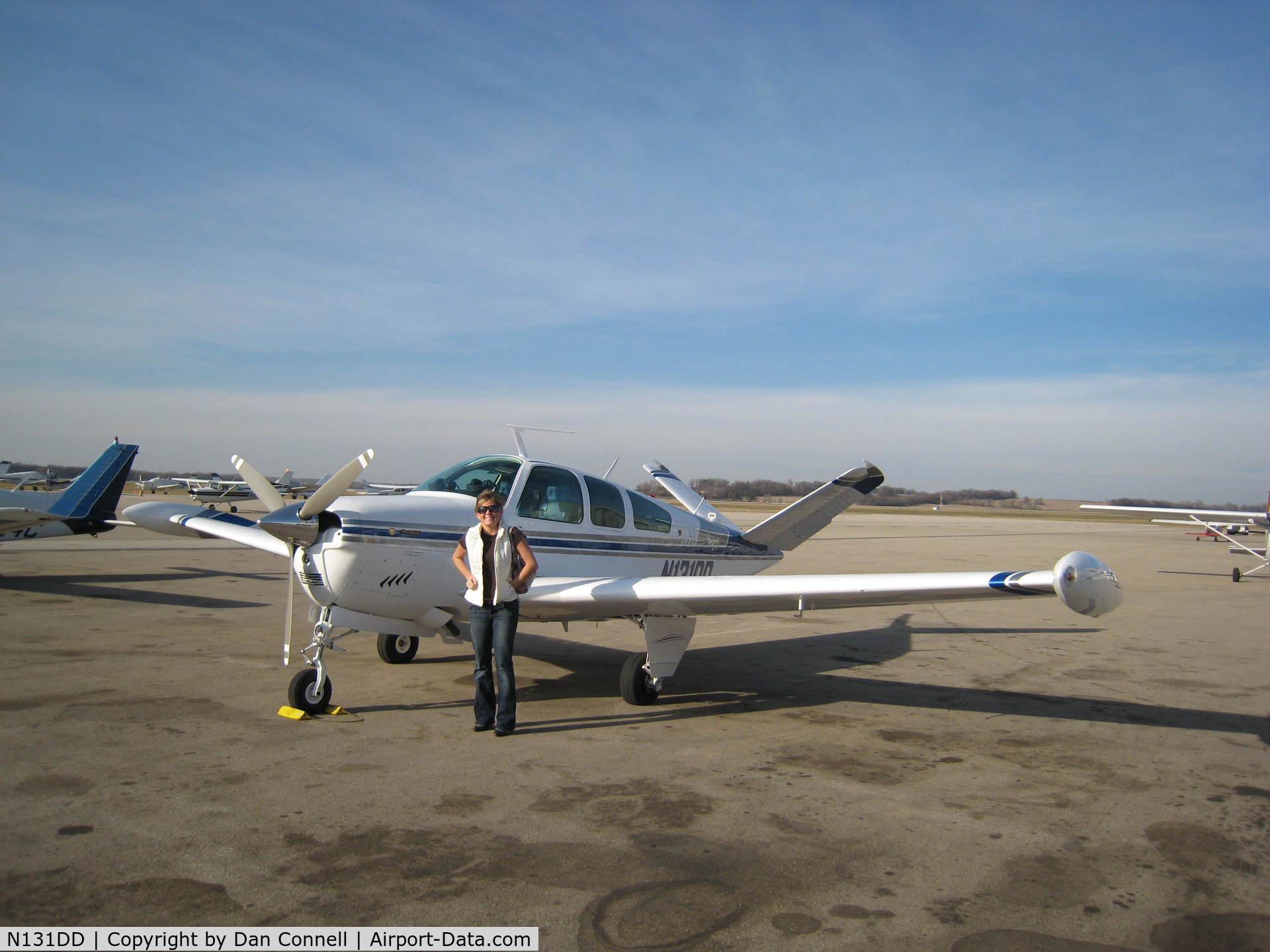 N131DD, 1982 Beech V35B Bonanza C/N D-10393, Sam in Madison for breakfast