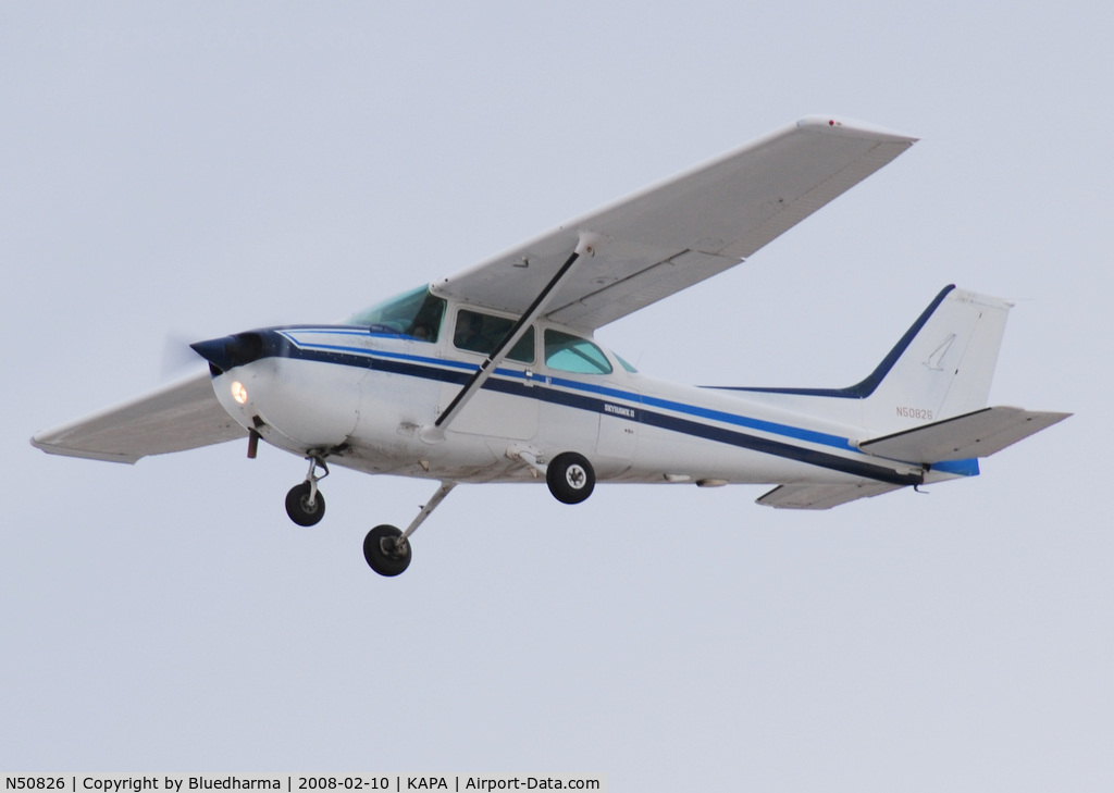 N50826, 1980 Cessna 172P C/N 17274222, Approach to 17L.