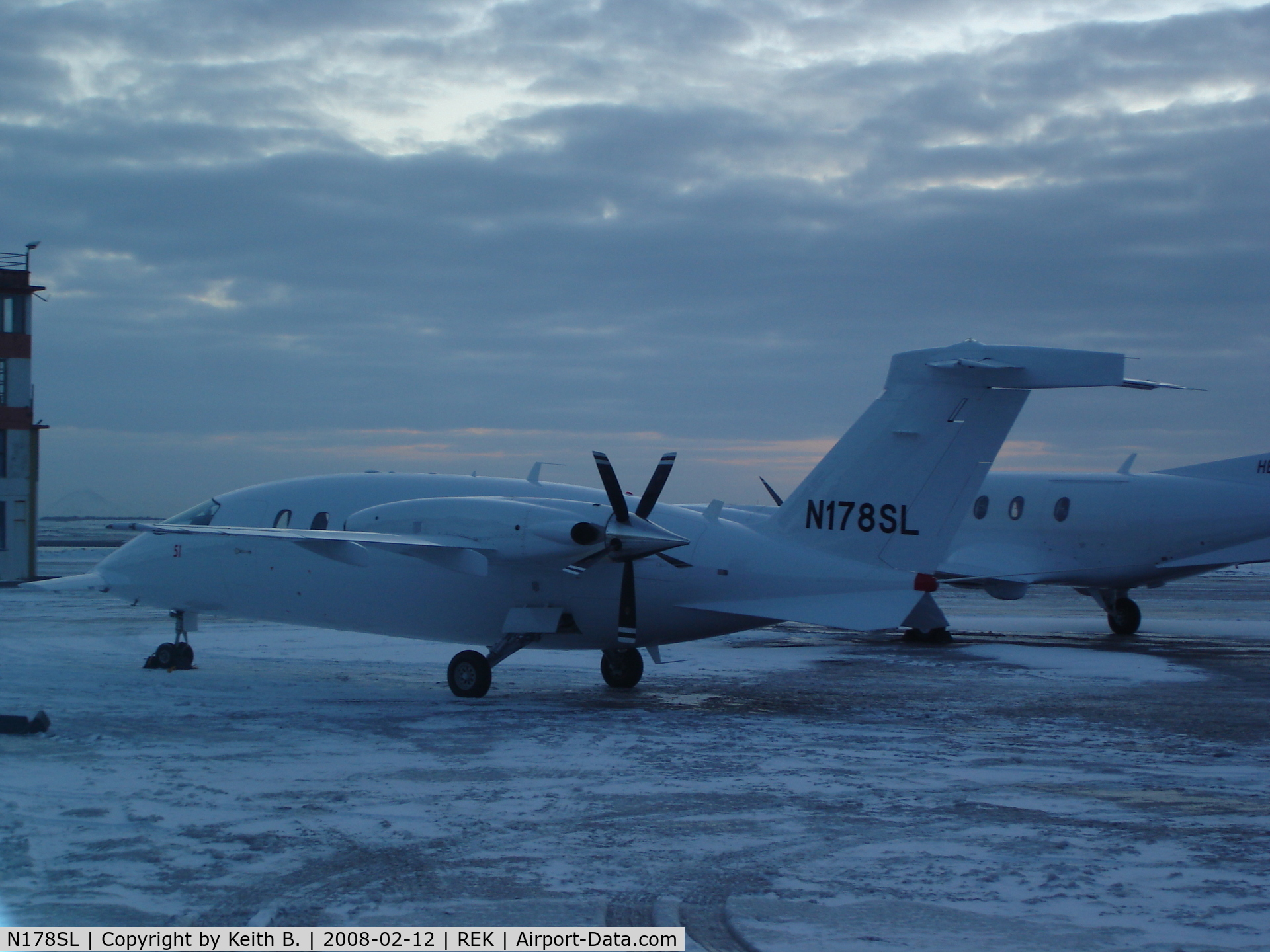 N178SL, 2007 Piaggio P-180 C/N 1151, N178SL Spotted at Reykjavik airport 12 Jan 2008