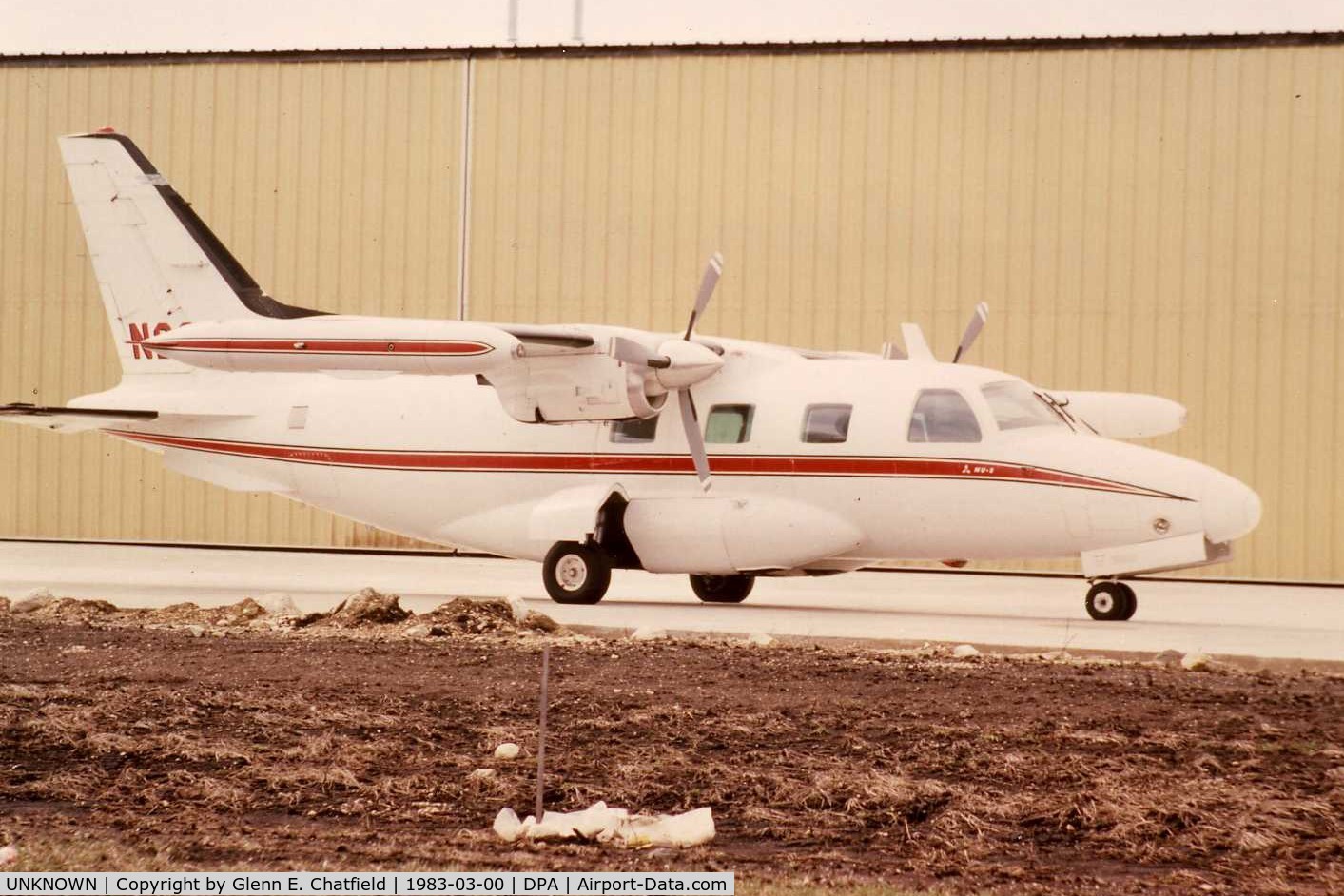 UNKNOWN, , Photo taken for aircraft recognition training.  Mitsubishi MU-2 at the west hangars
