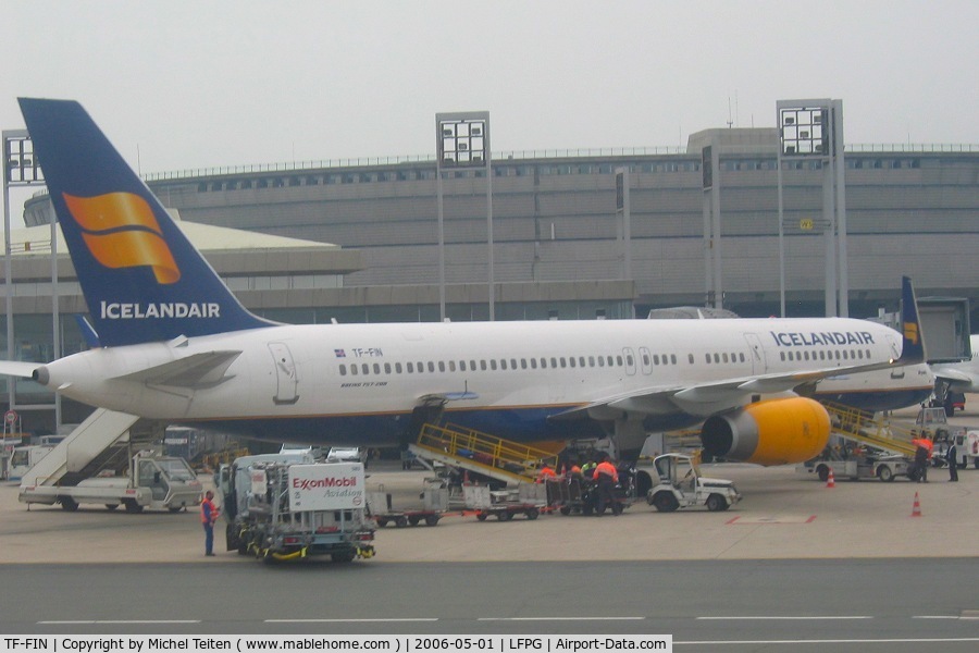 TF-FIN, 1997 Boeing 757-208 C/N 28989, Icelandair at CDG Terminal 1