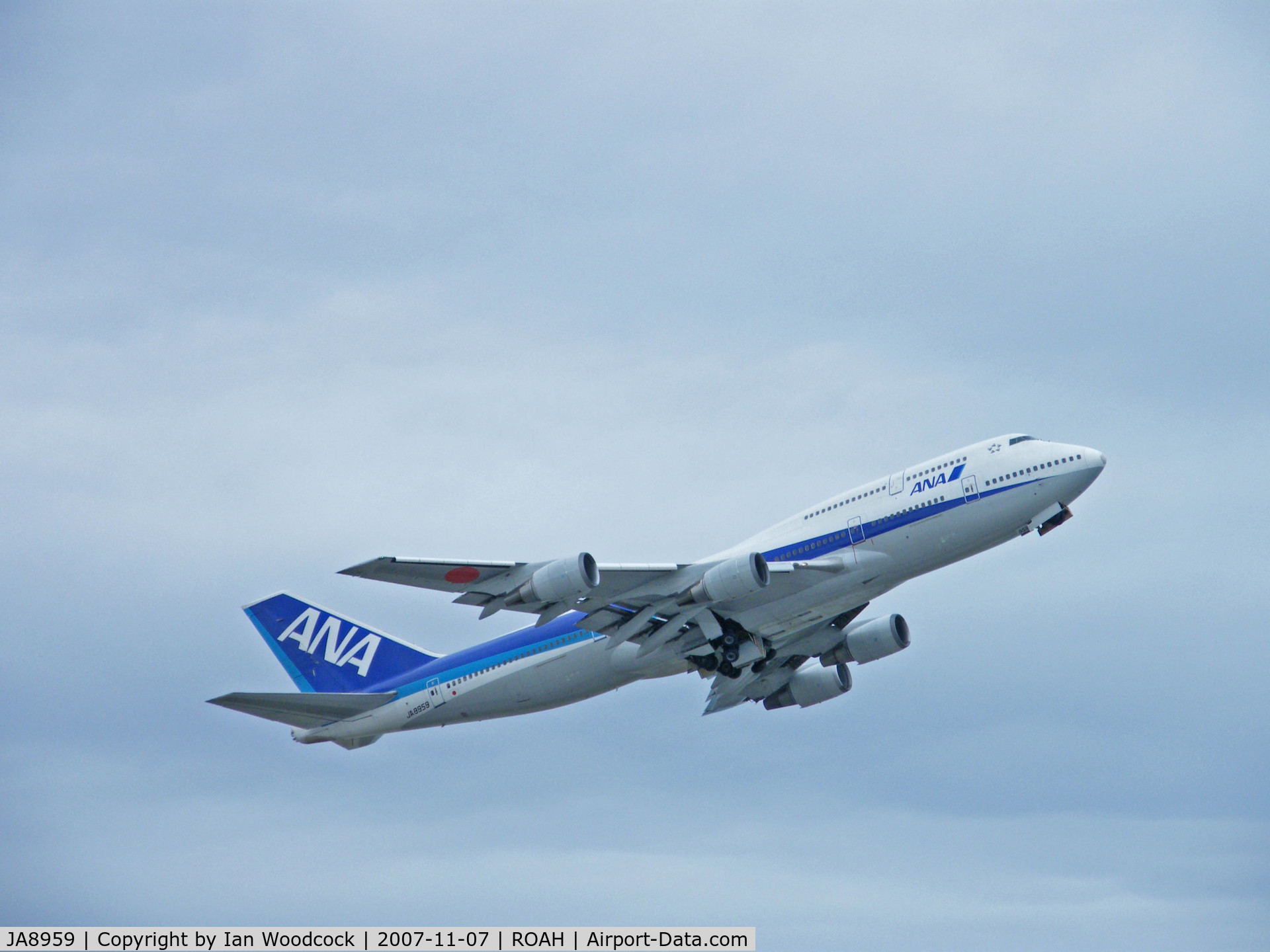 JA8959, 1992 Boeing 747-481D C/N 25646, Boeing 747-481/ANA/Departing Naha