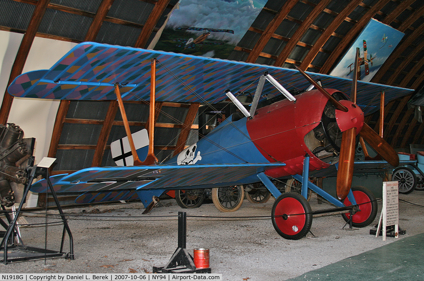 N1918G, 1976 Palen Siemens-schuckert D-III Replica C/N 1918-70, This beautiful and unusual bird is an excellent reproduction of a rare aircraft by Cole Palen.