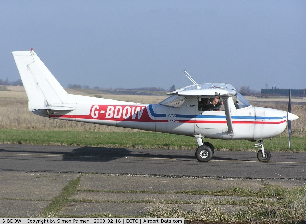 G-BDOW, 1976 Reims FRA150M Aerobat C/N 0296, Cessna FRA150M taxying out at Cranfield