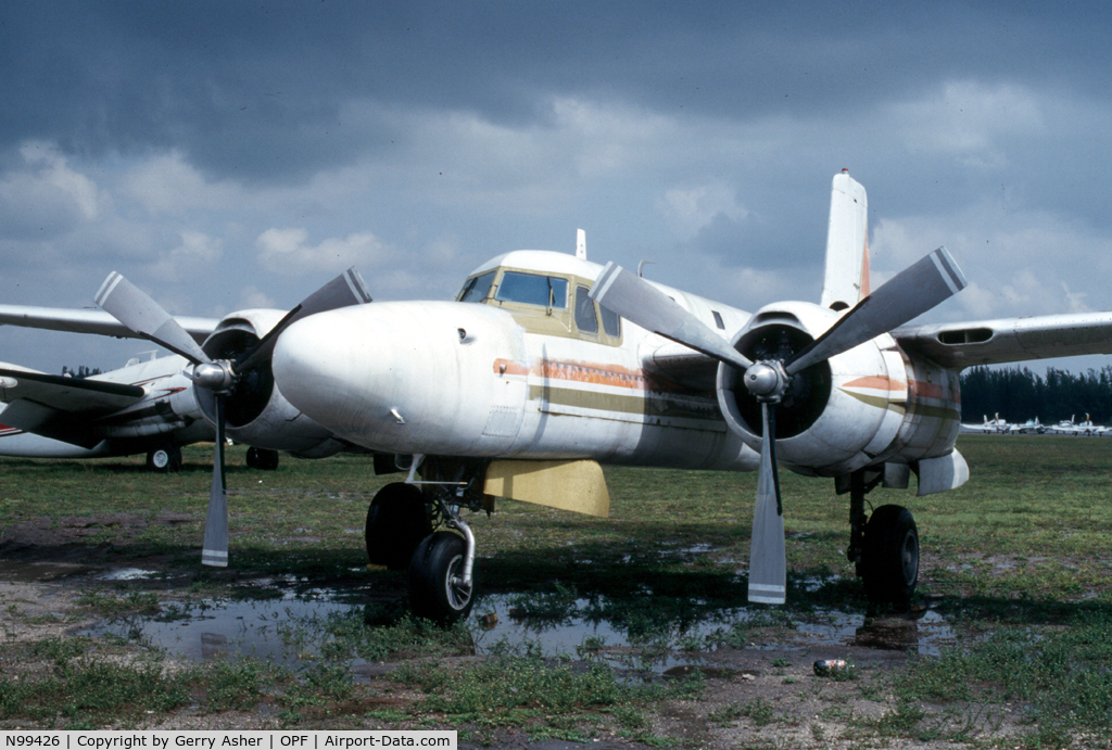 N99426, Douglas A-26B Invader C/N 29149, Spotted while 'airport bumming' around south Florida during the summer of '80