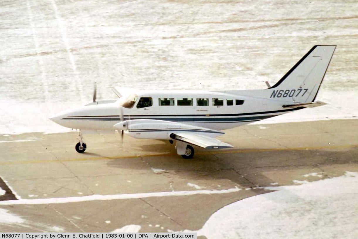 N68077, Cessna 404 Titan C/N Not found N68077, Photo taken for aircraft recognition training.  Ex-N68077, Cessna 404 Titan