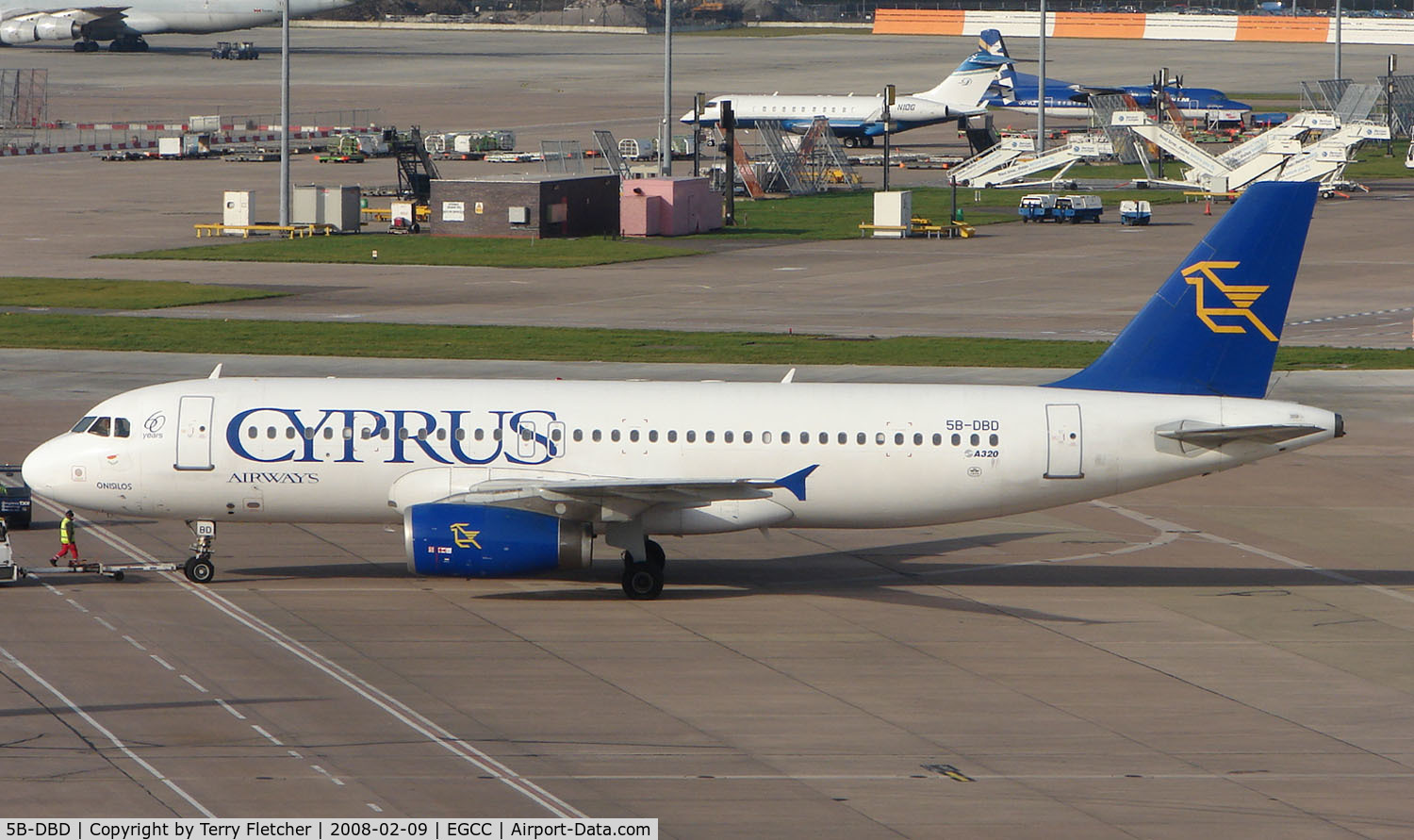 5B-DBD, 1992 Airbus A320-231 C/N 316, Cyprus Airways A320s are regular visitors to Manchester