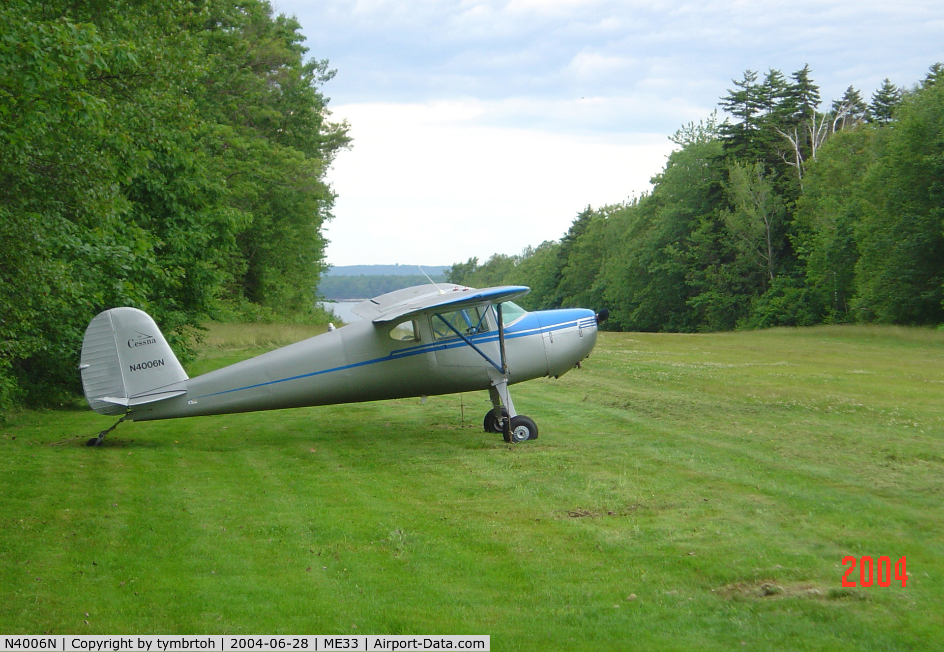 N4006N, 1947 Cessna 140 C/N 13464, Farr Field, Harpswell Maine
