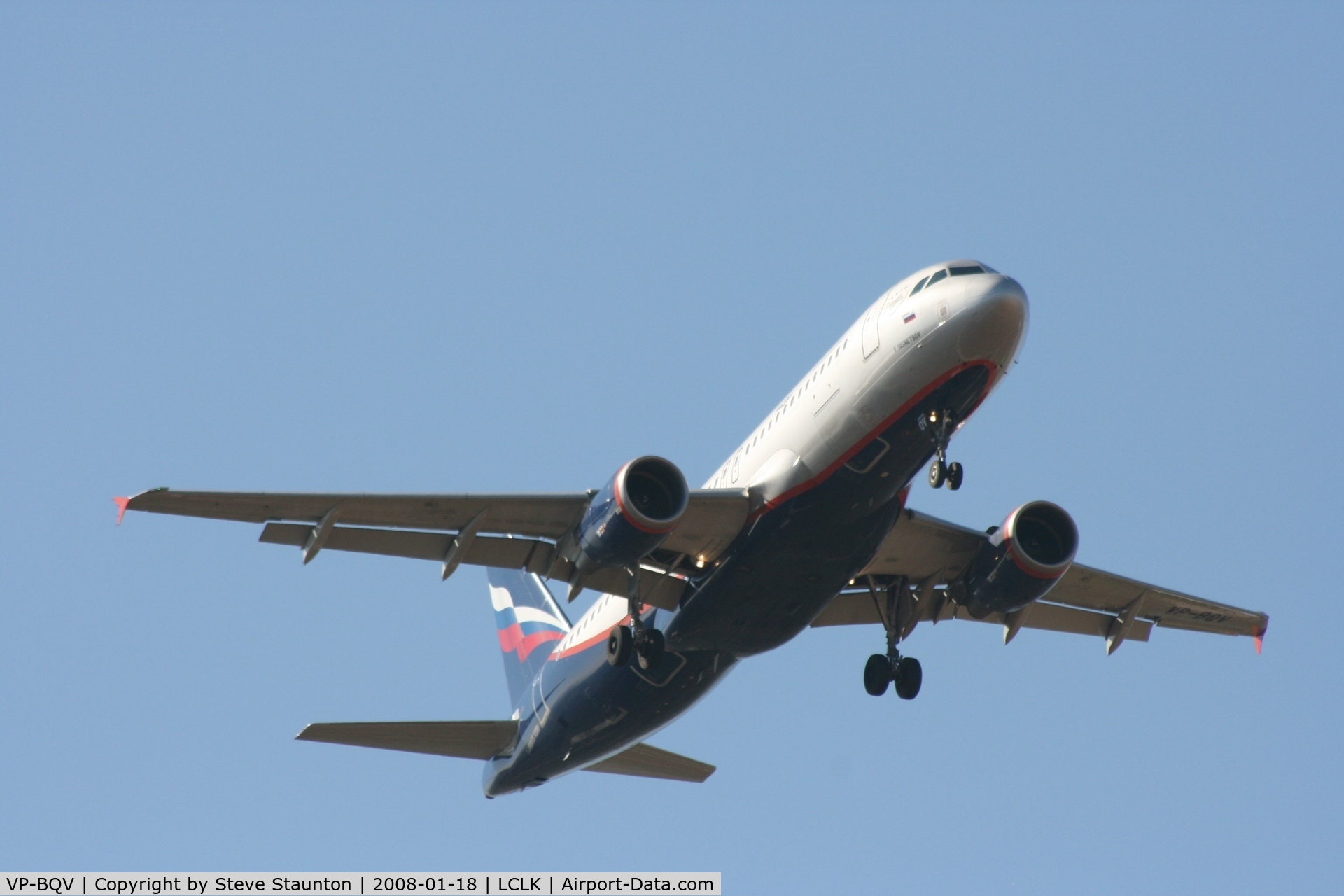VP-BQV, 2006 Airbus A320-214 C/N 2920, Taken in the Larnaca area 18th January 2008