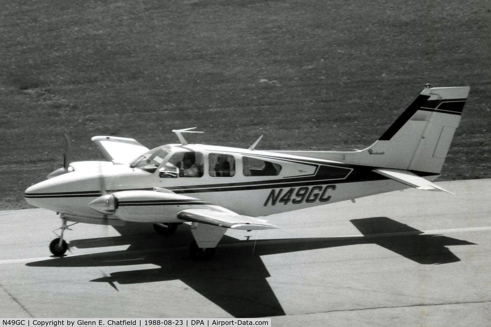 N49GC, 1968 Beech D55 Baron C/N TE-585, Photo taken for aircraft recognition training.